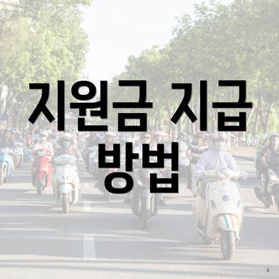 지원금 지급 방법
