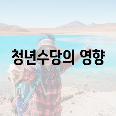 청년수당의 영향
