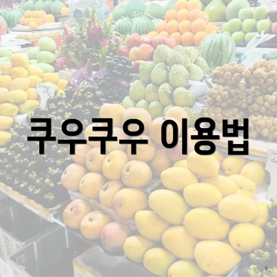 쿠우쿠우 이용법