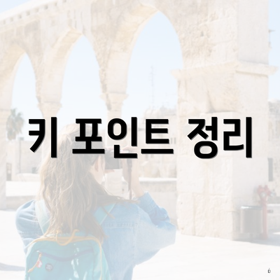 키 포인트 정리