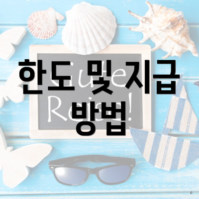 한도 및 지급 방법