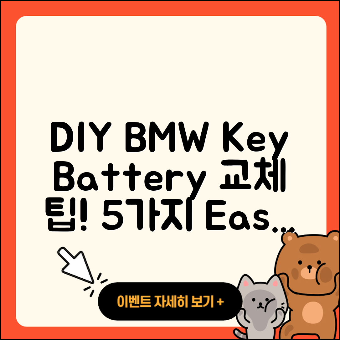 DIY BMW 스마트키 배터리 교체 5가지 방법