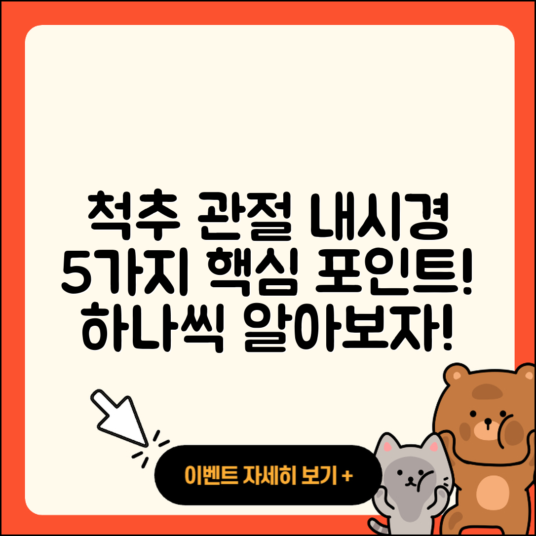 척추 관절 관절 내시경 이해하기 5가지 포인트